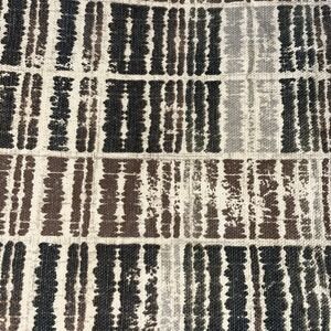 One Pair Of 40‎ X 78" Curtains, Brown Coffee Gray Cream Large Hole Rod Pass Thru